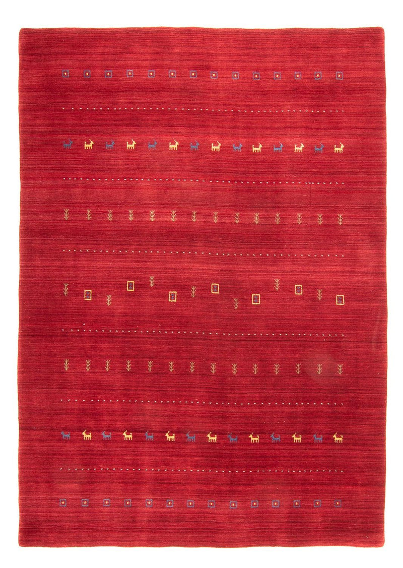 Gabbeh matta - Loribaft Softy - 240 x 170 cm - mörkröd