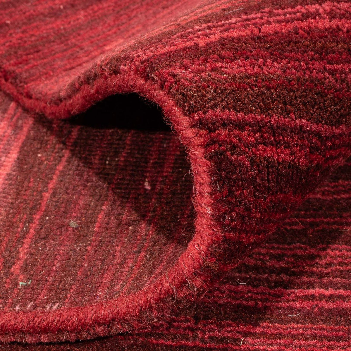 Gabbeh matta - Loribaft Softy - 240 x 170 cm - mörkröd