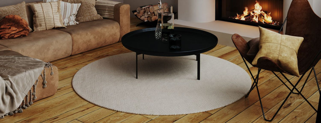 Kelim matta - trendig - Bohemian - runt