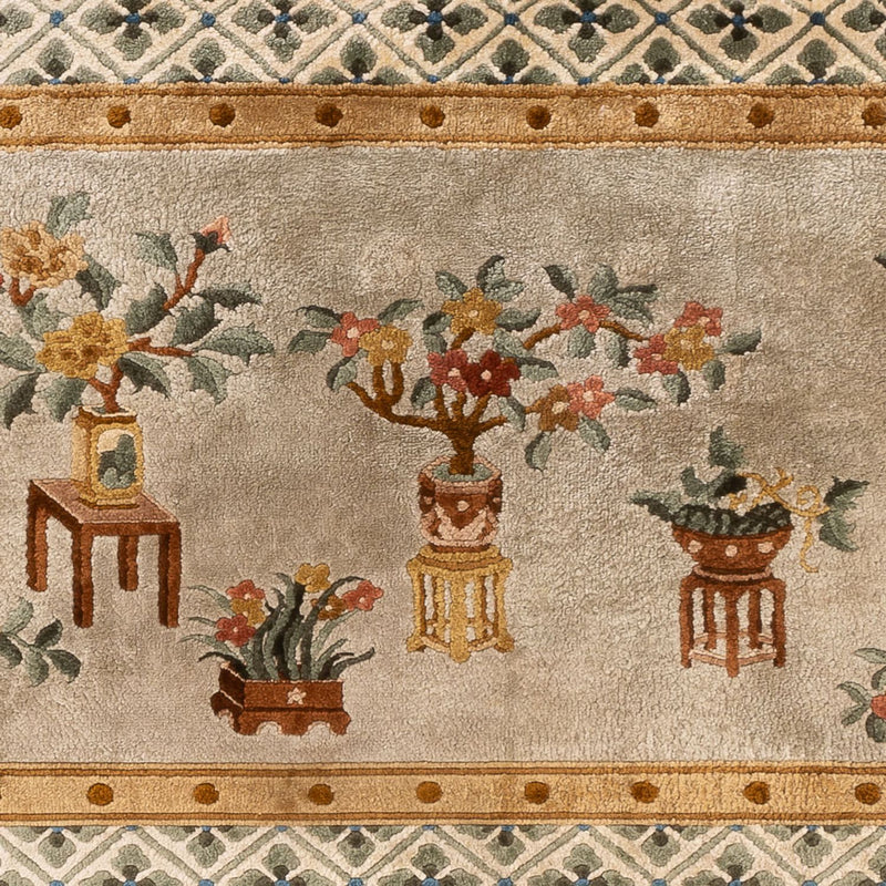 Silk matta - China Silk - 154 x 93 cm - mörk beige