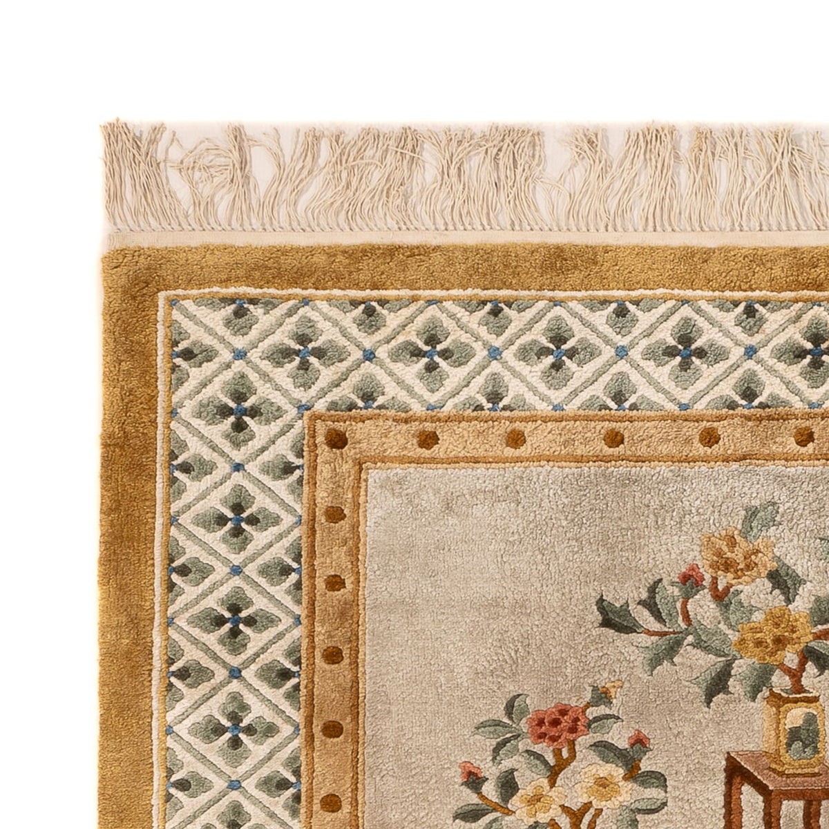 Silk matta - China Silk - 154 x 93 cm - mörk beige