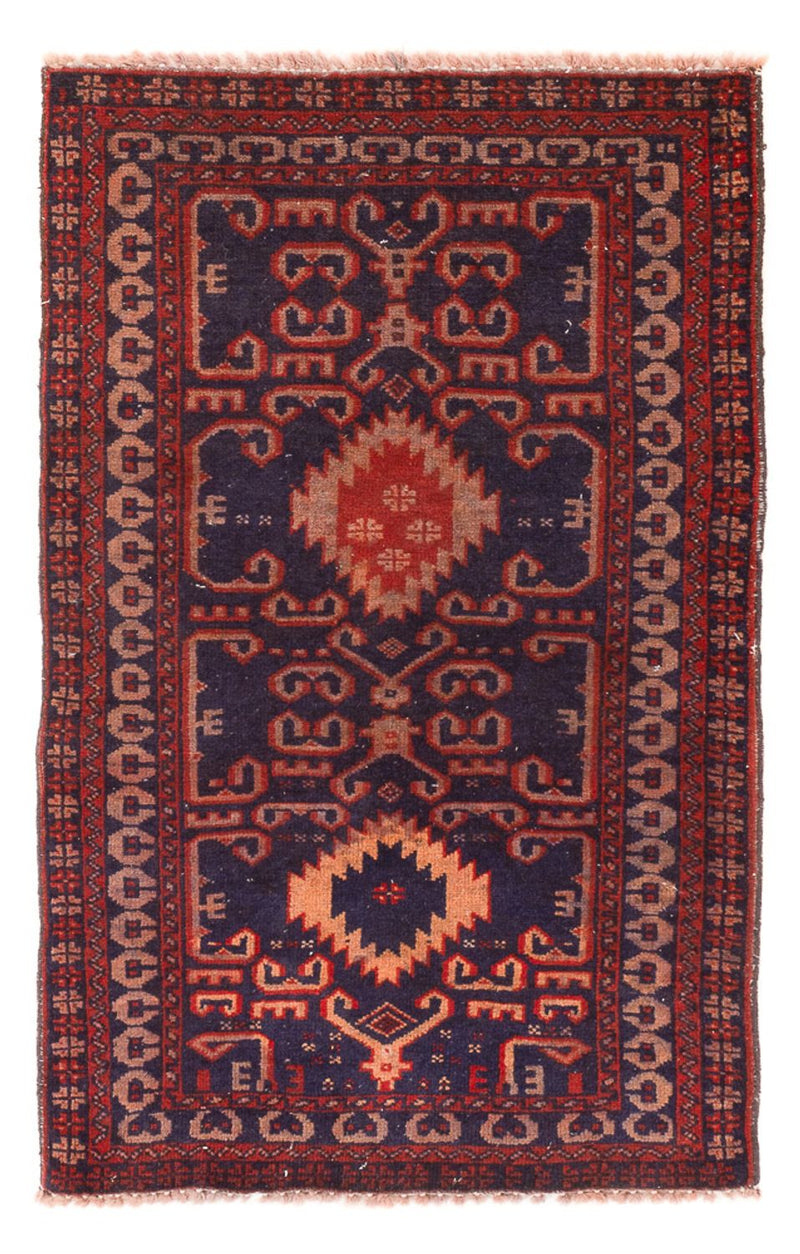 Baluch-matta - 120 x 60 cm - bordeaux röd
