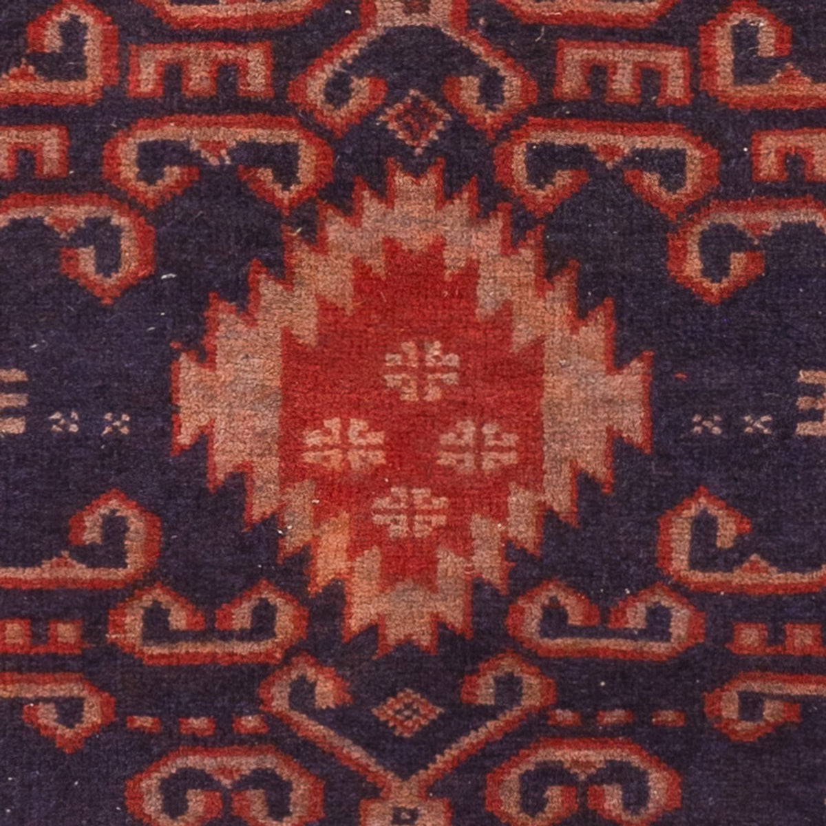 Baluch-matta - 120 x 60 cm - bordeaux röd