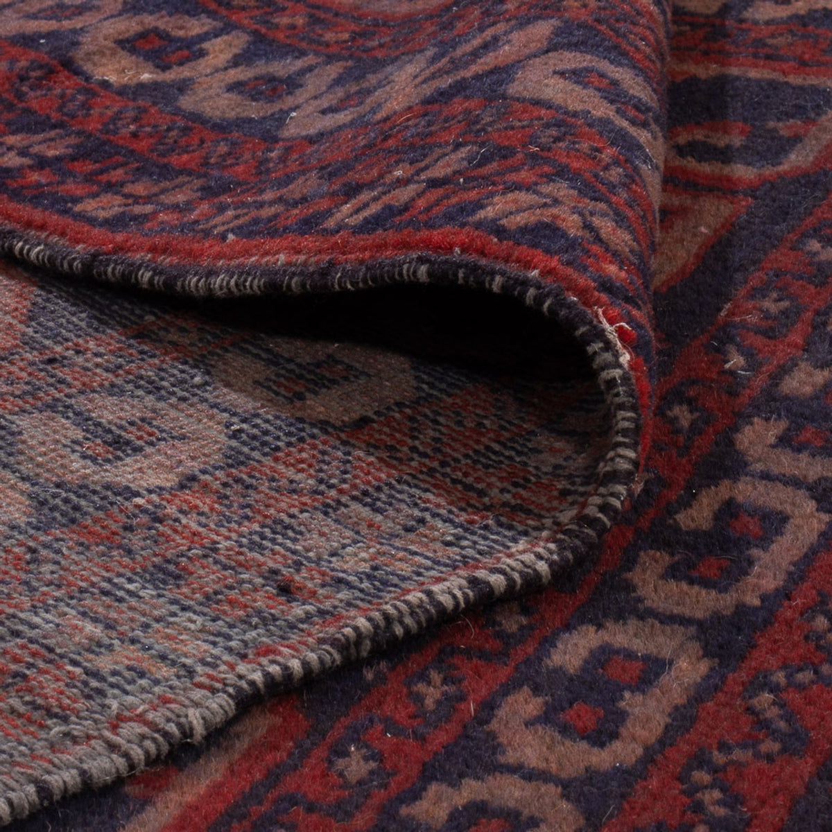 Baluch-matta - 120 x 60 cm - bordeaux röd