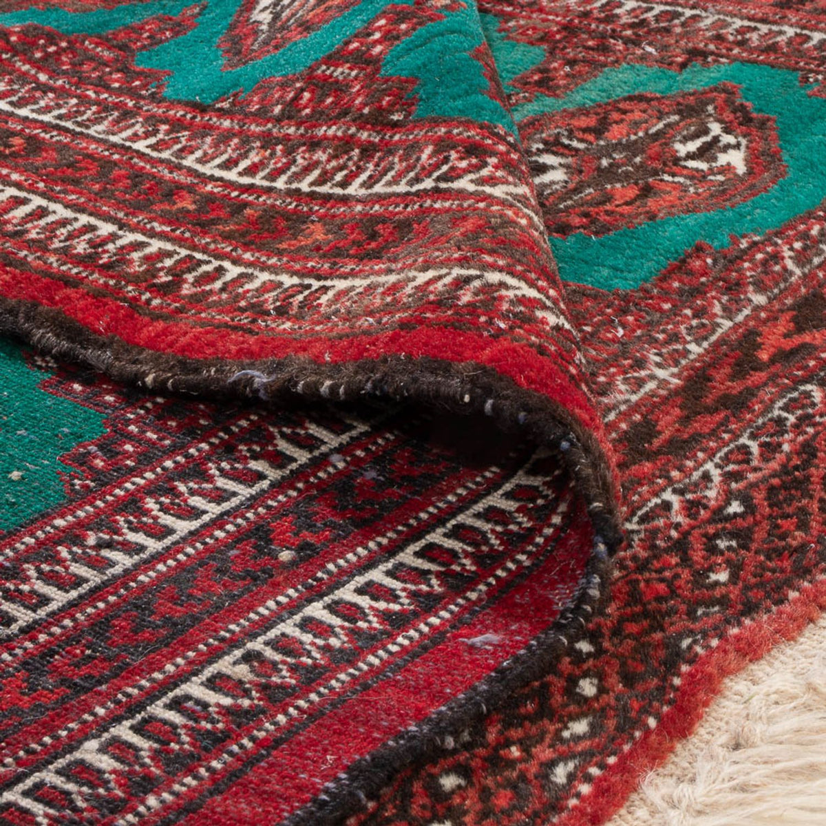 Turkaman-matta - 117 x 95 cm - flerfärgad